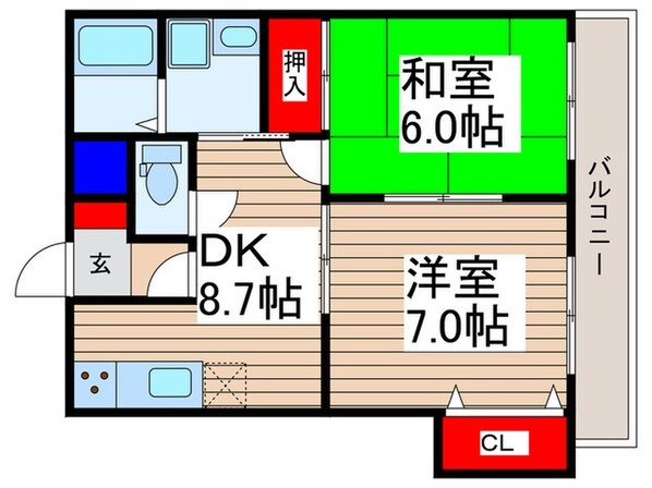 シャト－花水木の物件間取画像